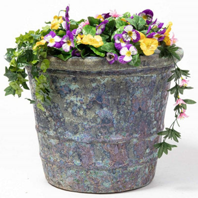 Primrose Large Tavolino Patina Ceramic Flared Planter 54cm