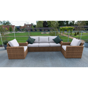 Primrose Living Iris Luxury Rattan 5 Seater Garden Sofa Set