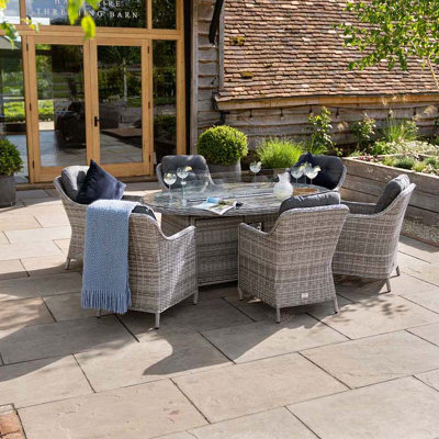 6 seater oval garden furniture hot sale