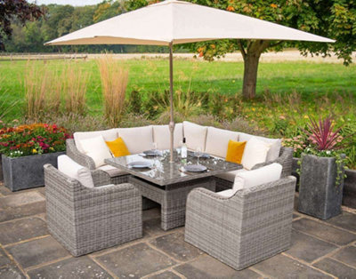 Garden sofa deals set rising table