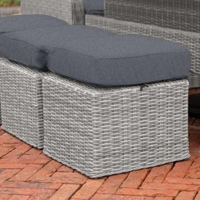 Rattan outdoor footstool sale