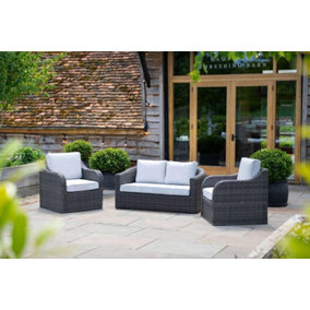 Primrose Living Rattan 4 Seater Garden Sofa Set in Stone
