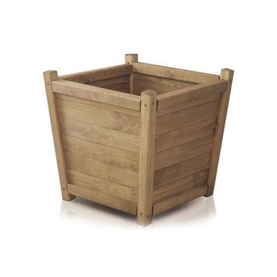 Primrose Liz Frances Plant Pot Wooden Square Tapered Planter 55cm