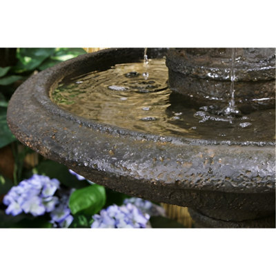 Primrose Maleda Antique Effect Bird Bath Outdoor Water Fountain H71cm - 4