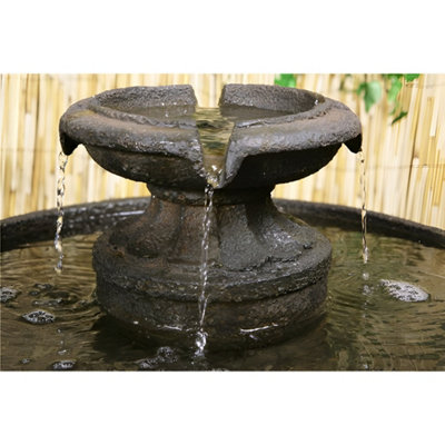 Primrose Maleda Antique Effect Bird Bath Outdoor Water Fountain H71cm - 5