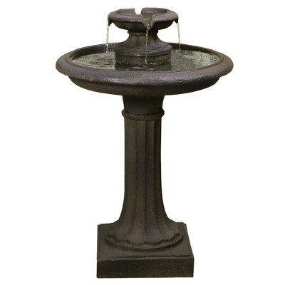 Primrose Maleda Antique Effect Bird Bath Outdoor Water Fountain H71cm - 6