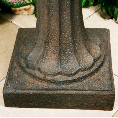 Primrose Maleda Antique Effect Bird Bath Outdoor Water Fountain H71cm - 7