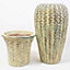 Primrose Manchester Weave Effect Glazed Ceramic Urn Garden Planter 46cm