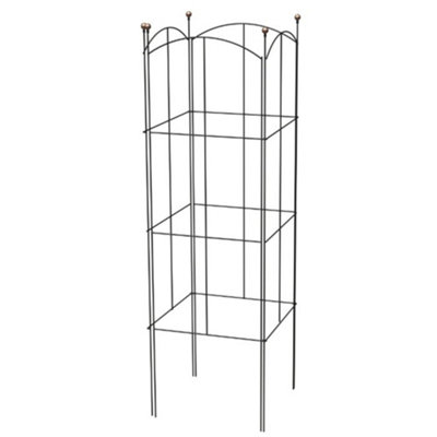 Primrose Modern Farmhouse Tomato Tower and Plant Support in Black 127cm