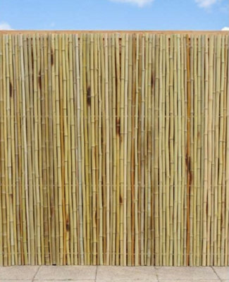 Primrose Natural Thick Bamboo White Screening Roll Privacy Screen 1.9m x 1.8m