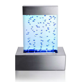Primrose Nebula Bubble Wall Tabletop Water Feature with Colour Changing RGB LEDs H27cm