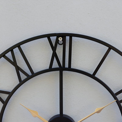 Primrose Open Dial Metal Skeleton Clock Cut Out with Gold Hands 50cm ...