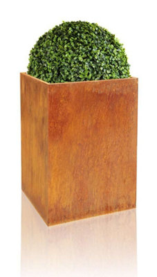 Primrose Outdoor Corten Steel Large Tall Planter 75cm x 50cm