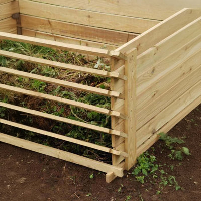 Primrose Outdoor Easy Load Wooden Compost Bin Extra Large 897 Litres - 3