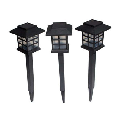 Primrose Outdoor Solar Garden Lights Set of 3 Oriental Lantern