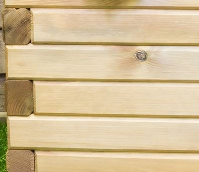 Primrose Pine Raised Flower Bed Planed Trough Planter - Treated Durable Pine & Responsibly Sourced Timber 140cm - 5