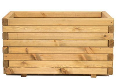 Primrose Pine Raised Flower Bed Planed Trough Planter - Treated Durable Pine & Responsibly Sourced Timber 70cm - 7