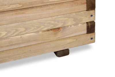 Primrose Pine Wooden Raised Bed Outdoor Trough Planed Planter 120cm