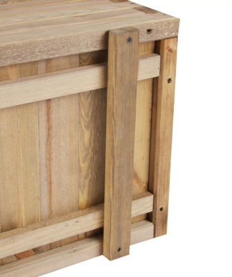 Primrose Pine Wooden Raised Bed Outdoor Trough Planed Planter 120cm
