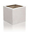 Primrose Poly-Terrazzo Large White Cube Planter 40cm