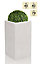 Primrose Poly Terrazzo Stone Large White Tall Cube Outdoor Planter 79cm