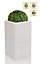 Primrose Poly Terrazzo Stone Small White Tall Cube Planter 60cm