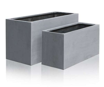 Primrose Polystone Small Grey Patio Trough Planter 80cm