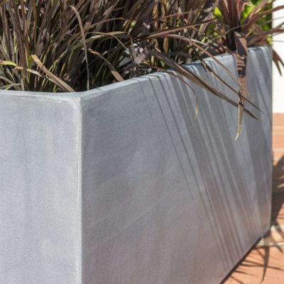 Primrose Polystone Small Grey Patio Trough Planter 80cm