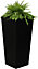 Primrose Polystone Tall Black Flared Square Planter 91cm