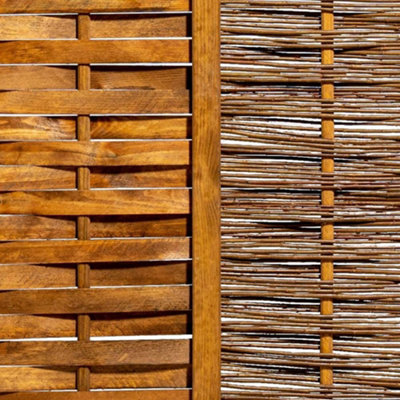 Primrose Premium Framed Fence Panel Bunched Willow Hurdle Hand Woven 1.82m x 1.82m - 4