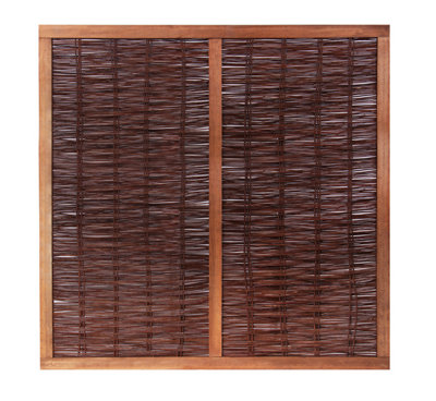 Primrose Premium Framed Willow Hurdle Natural Handwoven Fence Panel 6ft x 4.5ft