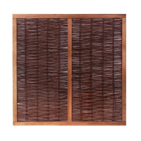Primrose Premium Framed Willow Hurdle Natural Handwoven Fence Panel 6ft x 4.5ft