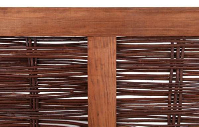 Primrose Premium Framed Willow Hurdle Natural Handwoven Fence Panel 6ft x 4.5ft - 3