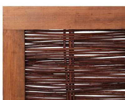 Primrose Premium Framed Willow Hurdle Natural Handwoven Fence Panel 6ft x 4.5ft - 6