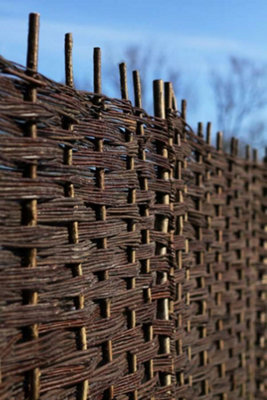 Primrose Premium Framed Willow Hurdle Natural Handwoven Fence Panel 6ft x 4.5ft - 8
