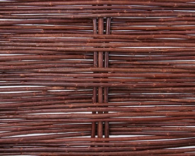 Primrose Premium Framed Willow Hurdle Natural Handwoven Fence Panel 6ft x 6ft - 3