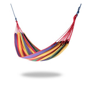 Primrose Rainbow Outdoor Garden Single Hammock with Travel Bag & Fittings Included