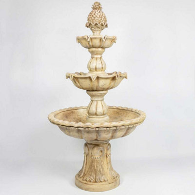 Primrose Regal Antique Effect 3-Tier Water Fountain 150cm