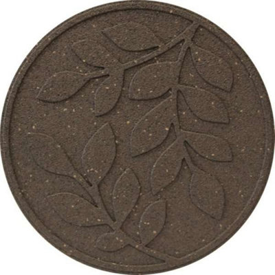 Primrose Reversible EcoTrend Outdoor Garden Stepping Stone Leaves design Earth 46cm Pack of 2