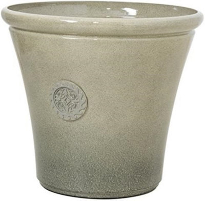 Primrose Round & Square Tuscan Stone and Resin Composite Planters Frost Resistant & Lightweight Dark Cream 45cm