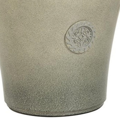 Primrose Round & Square Tuscan Stone and Resin Composite Planters Frost Resistant & Lightweight Dark Cream 45cm
