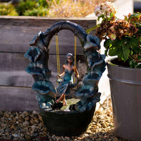 Primrose Secret Garden Swing Cascading Water Feature 61cm