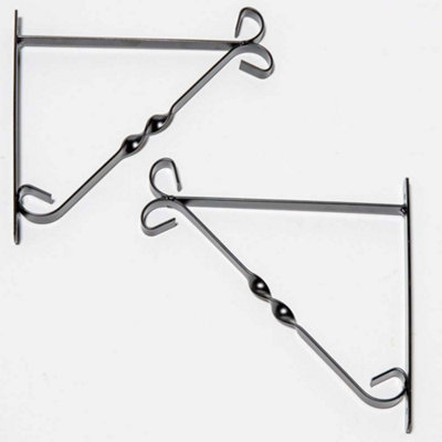 Primrose Simple Hanging Basket Bracket Hook Wall Hanging Brackets 25cm - 3