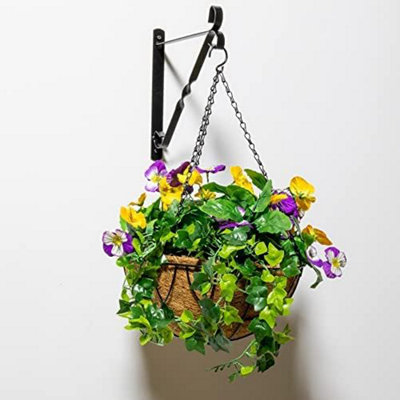Primrose Simple Hanging Basket Bracket Hook Wall Hanging Brackets 28cm - 7