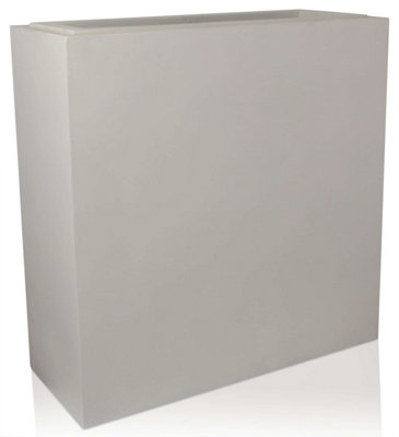 Primrose Small White Tall Trough Planter With Insert for Outdoor Garden ...