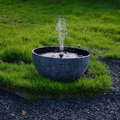 Primrose Solar Powered Round Floating Water Feature 16cm
