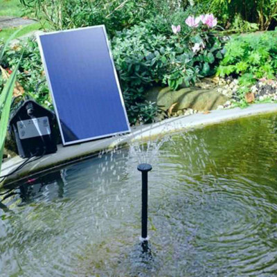 Primrose Solar Powered Water Fountain Pump Kit with LED Lights 300LPH ...