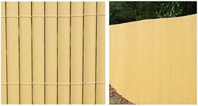 Primrose Split Bamboo Plastic Privacy Border Artificial Garden Fence Screening Roll 4m x 2m - 3
