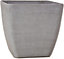Primrose Square Volcanic Grey Stone and Resin Composite Planter Frost Resistant & Lightweight 43cm