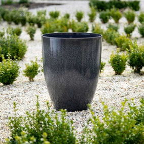 Primrose Tall Grey Round Planter with Optional Drainage Holes and Bung